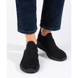 Scarpe sportive slip-on da donna nere nero 2