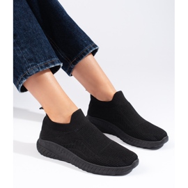 Scarpe sportive slip-on da donna nere nero 1