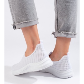 Sneakers bianche in tessuto bianca 1