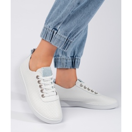 Sneakers da donna bianche traforate bianco 1