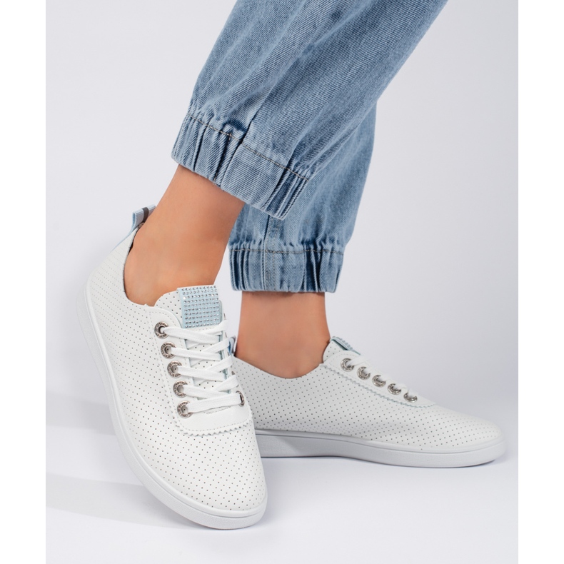 Sneakers da donna bianche traforate bianca 1
