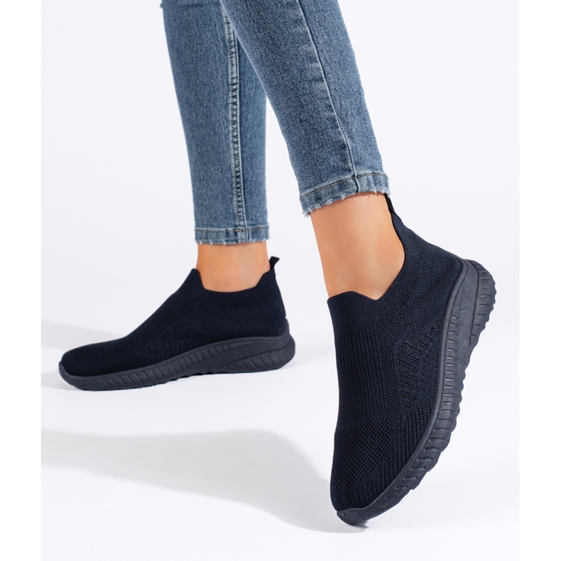 Scarpe sportive slip-on da donna, colore blu navy 1
