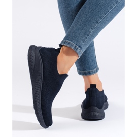 Scarpe sportive slip-on da donna, colore blu navy 2