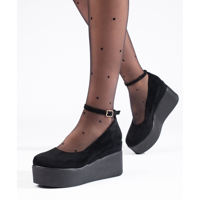 Décolleté nere con zeppa nero 1