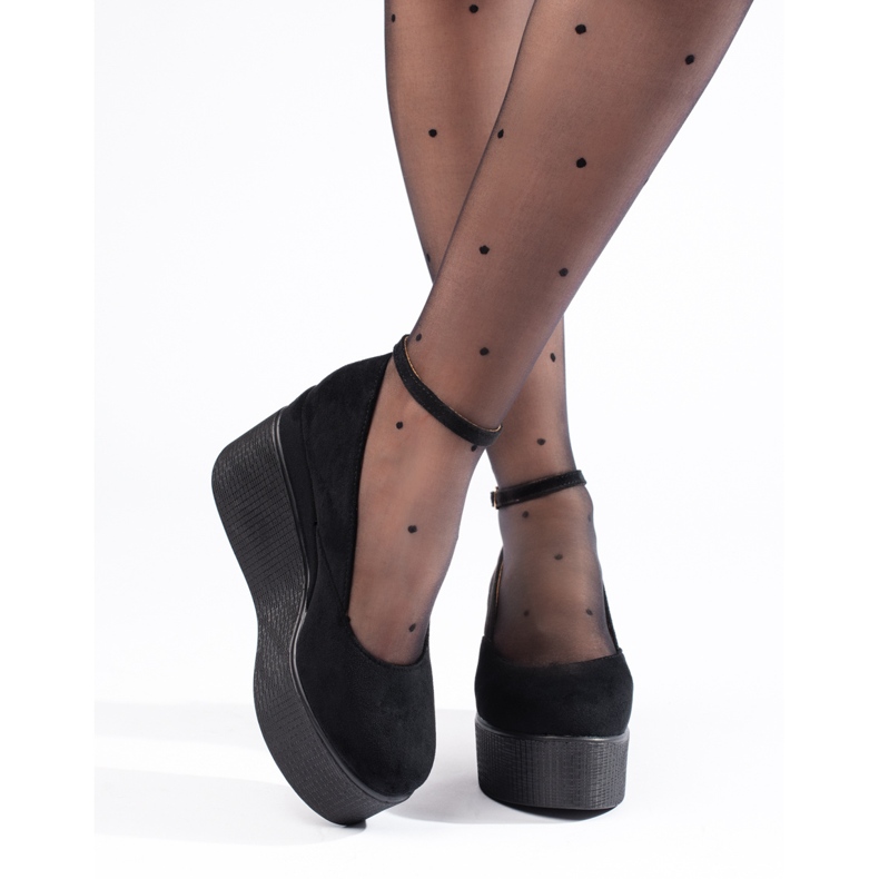 Décolleté nere con zeppa nero 2