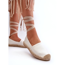 Bellucci Espadrillas Stringate In Eco Pelle, Bianco bianca 1