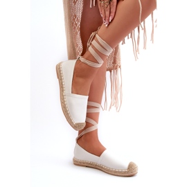 Bellucci Espadrillas Stringate In Eco Pelle, Bianco bianca 2