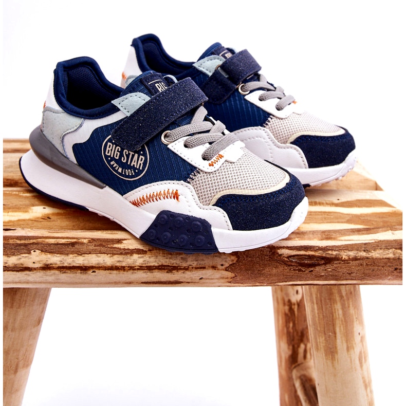 Sneaker per le scarpe da ginnastica per bambini Big Star LL374225 Blu Navy 4