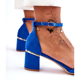 Seastar Sandali Intrecciati In Pelle Scamosciata Blu Essenza 4