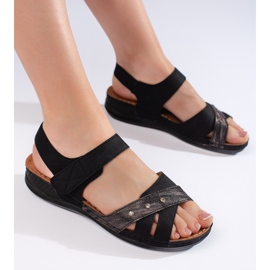 Sandali platform da donna di colore azzurro blu 1