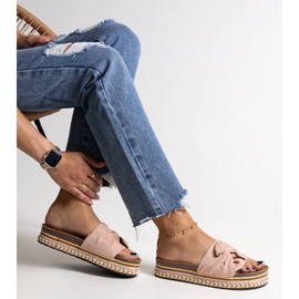 Massicce pantofole rosa con suola decorativa Nibalie 1