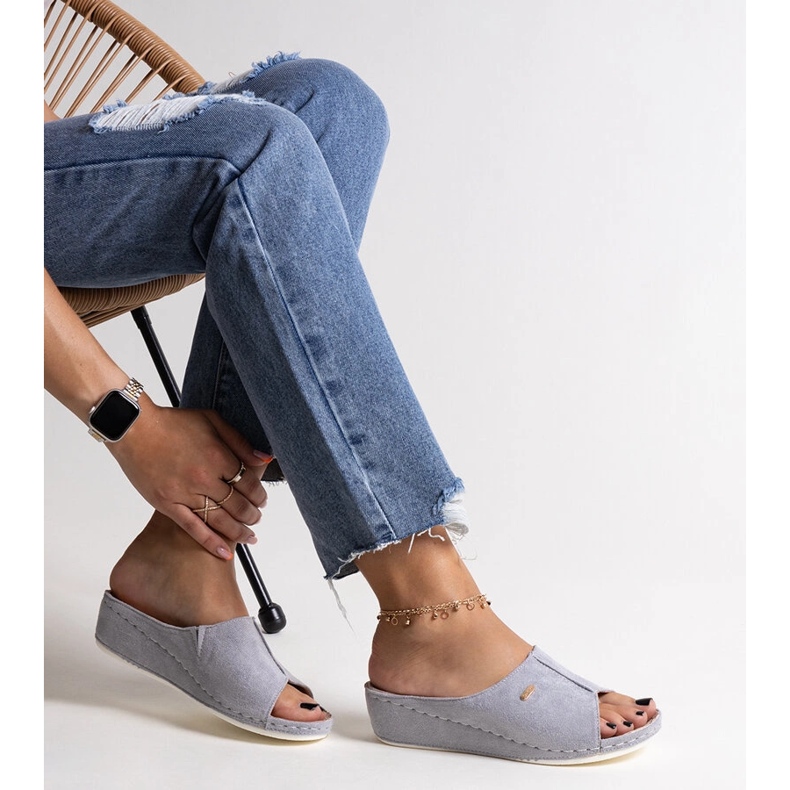 Sabot con zeppa Semretana grigi grigio 1