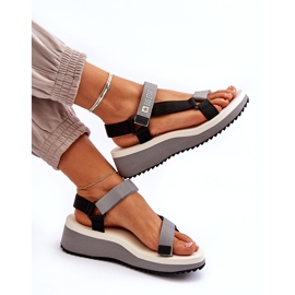 Sandali Da Donna Su Piattaforma E Zeppa Big Star NN274A054 Grigi grigio 3