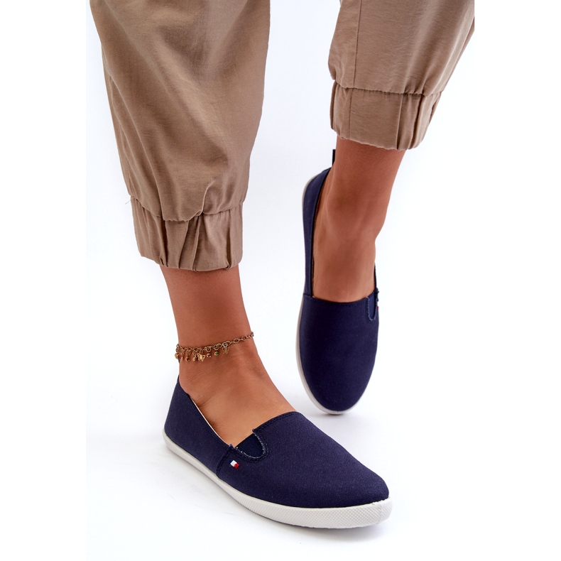 News Sneaker Slip-On Women's Navy Blue 24TX02-7655 Sneaker 2