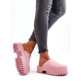 Infradito da donna su suola massiccia Big Star NN274020 Rosa 4