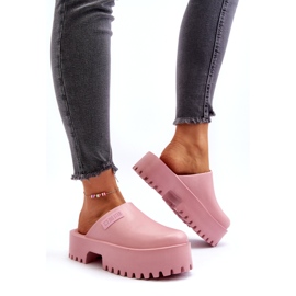 Infradito da donna su suola massiccia Big Star NN274020 Rosa 3