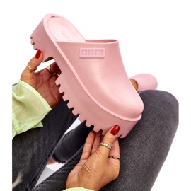 Infradito da donna su suola massiccia Big Star NN274020 Rosa 2