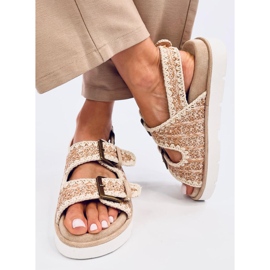 Sandali con plateau Badey Khaki beige 1