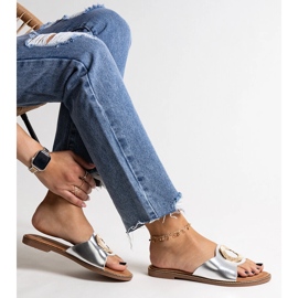 Infradito argento con fibbia decorativa Ganea d'argento 1