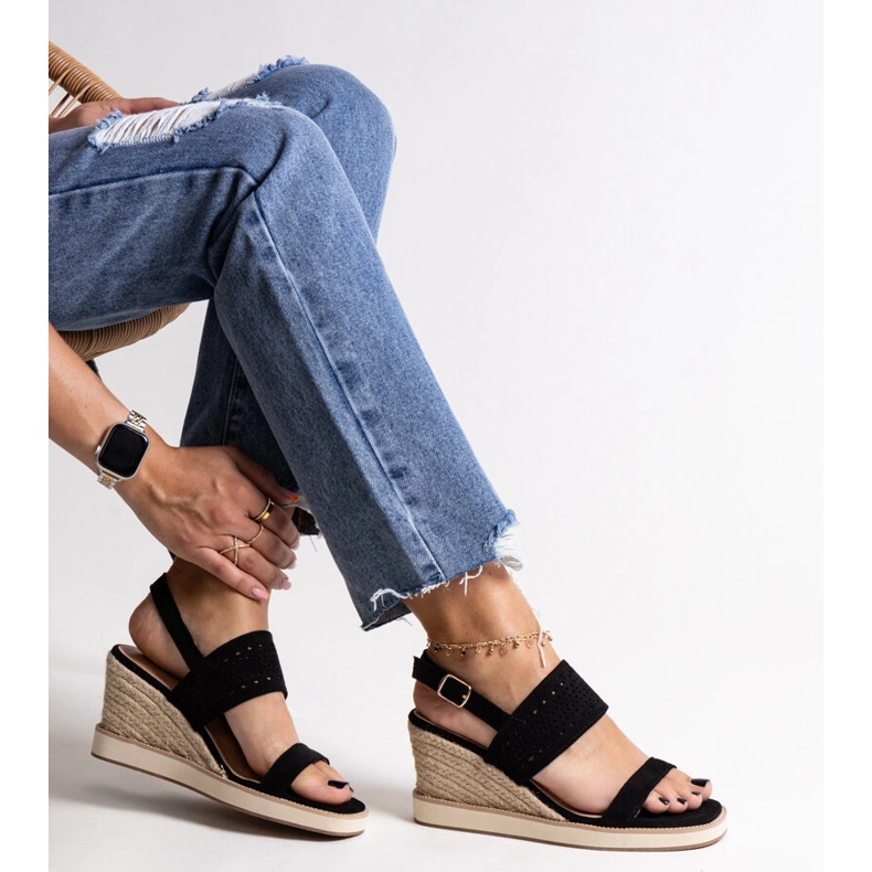 Sandali con zeppa Muhja neri nero 1