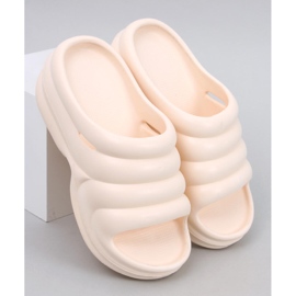 Infradito in schiuma Brassie Beige sulla piattaforma - beige chiaro 1