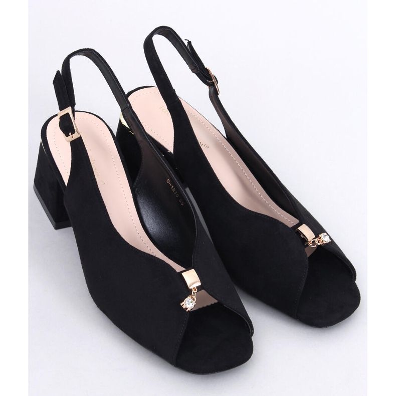 Floris Sandali neri con tacco alto nero 1