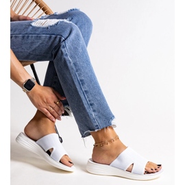 Scivoli con piattaforma Linah bianchi bianco 1