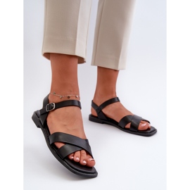 Sandali Bassi da Donna in Ecopelle S.Barski KV27-003 Nero 2