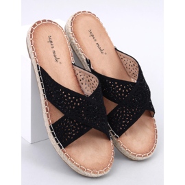 Bakou Infradito espadrillas nere da donna nero 1