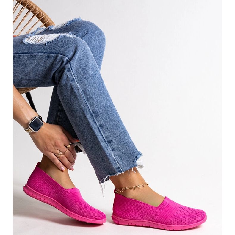 Sneaker slip-on Shalha rosa scuro 1