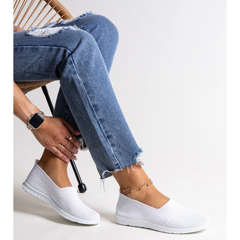 Shalha sneakers slip-on bianche bianca 1