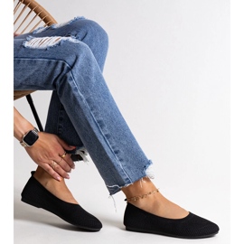 Ballerine in tessuto nero di Yafia 1