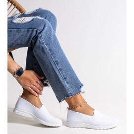 Sneaker slip-on Abadly bianche bianca 1