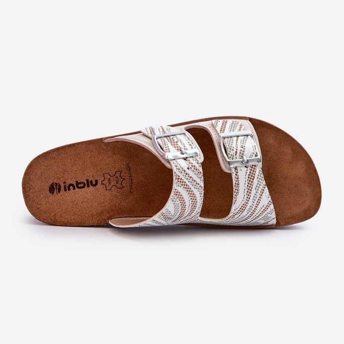 Comode Infradito da Donna Con Fibbie Inblu CP000045 Beige 1