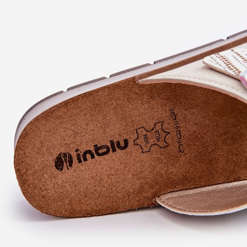 Comode Infradito da Donna Con Fibbie Inblu CP000045 Beige 2