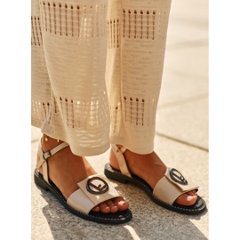 Sandali Da Donna Con Decorazione S.Barski KV27-045 Oro d'oro 1
