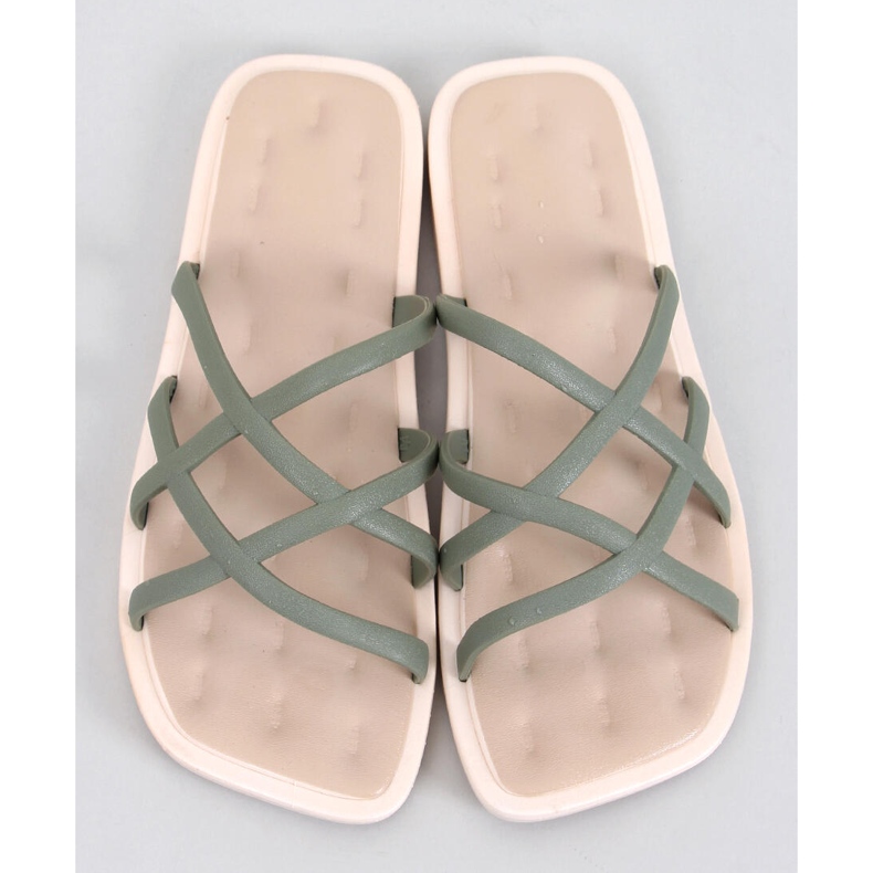 Infradito in gomma Gomis Khaki verde 1