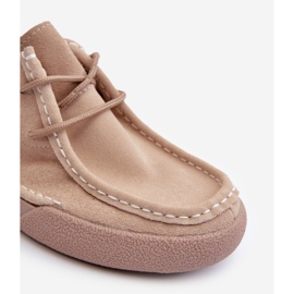 Sergio Leone SP021 Scarpe da Donna in camoscio Beige 1