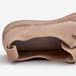 Sergio Leone SP021 Scarpe da Donna in camoscio Beige 2