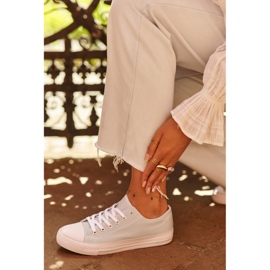Sneakers basse classiche in tessuto da donna Menta Lennabella blu 2