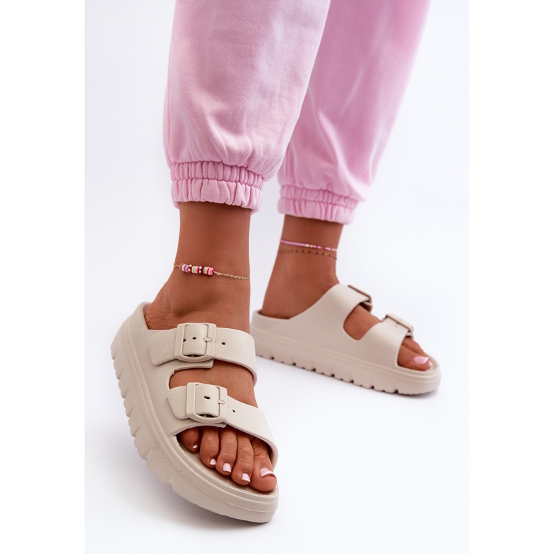 EVento Infradito beige da donna in schiuma Melorea sulla piattaforma 2