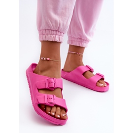 Infradito da donna in schiuma con fibbie Fucsia Luciene rosa 2
