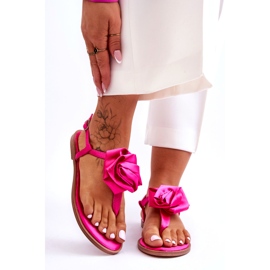 STEPHAN Sandali Infradito Da Donna Con Materiale Rosa Fucsia 1