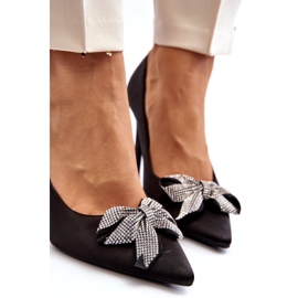 Sweet Shoes Scarpe col tacco Fairine nere con fiocco 5