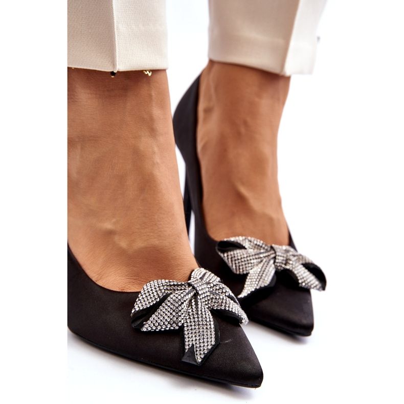 Sweet Shoes Scarpe col tacco Fairine nere con fiocco 5