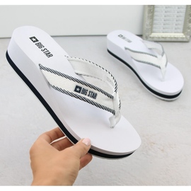 Infradito da donna con zeppa, Big Star bianche NN274A726 bianca 2