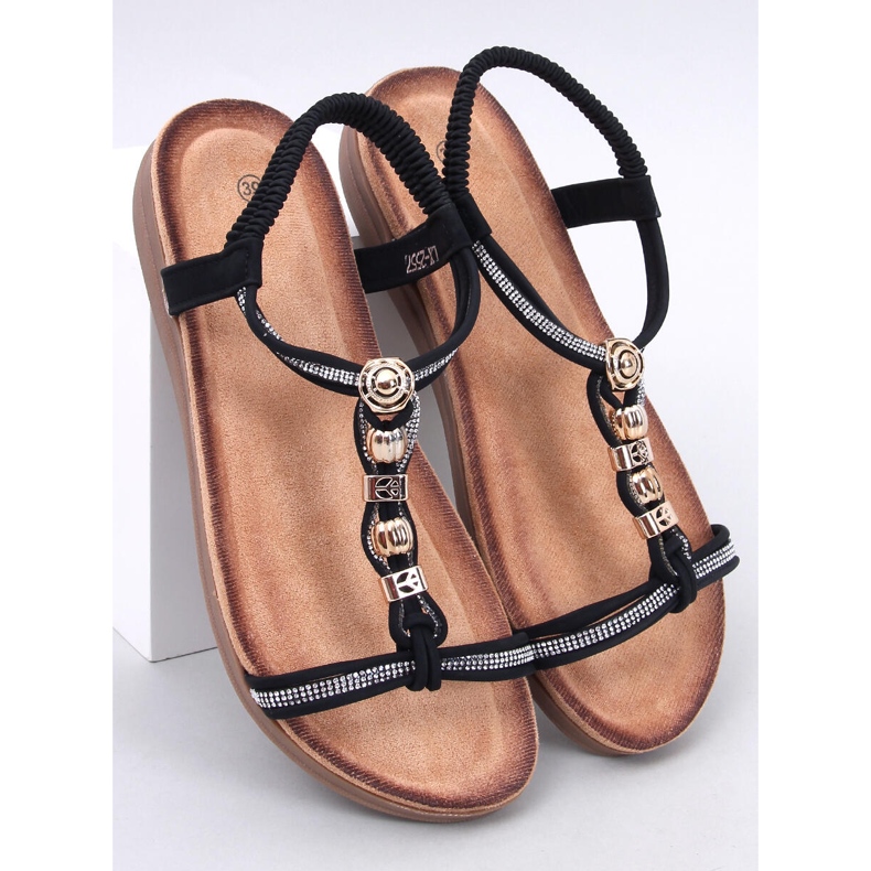 Isabey Sandali neri decorati con zirconi nero 1