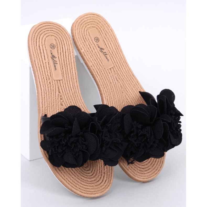Morbide infradito con fiori Diaye Black nero 1