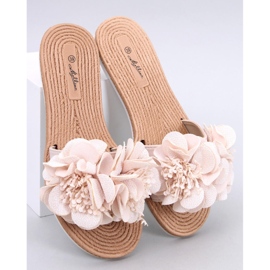 Morbide infradito con fiori Diaye Beige 1