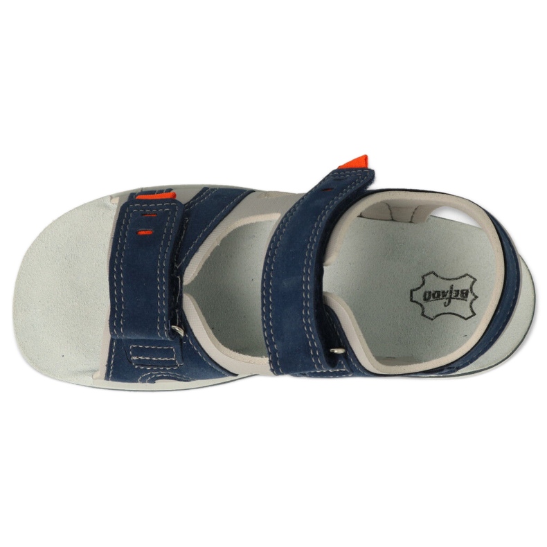 Sandali per bambini Befado con velcro, inserto in pelle 066X103, blu navy 1
